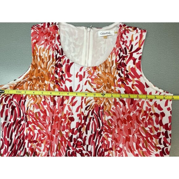 Calvin Klein Women’s Dress Size Large Sleeveless Tropical Floral - Picture 6 of 11